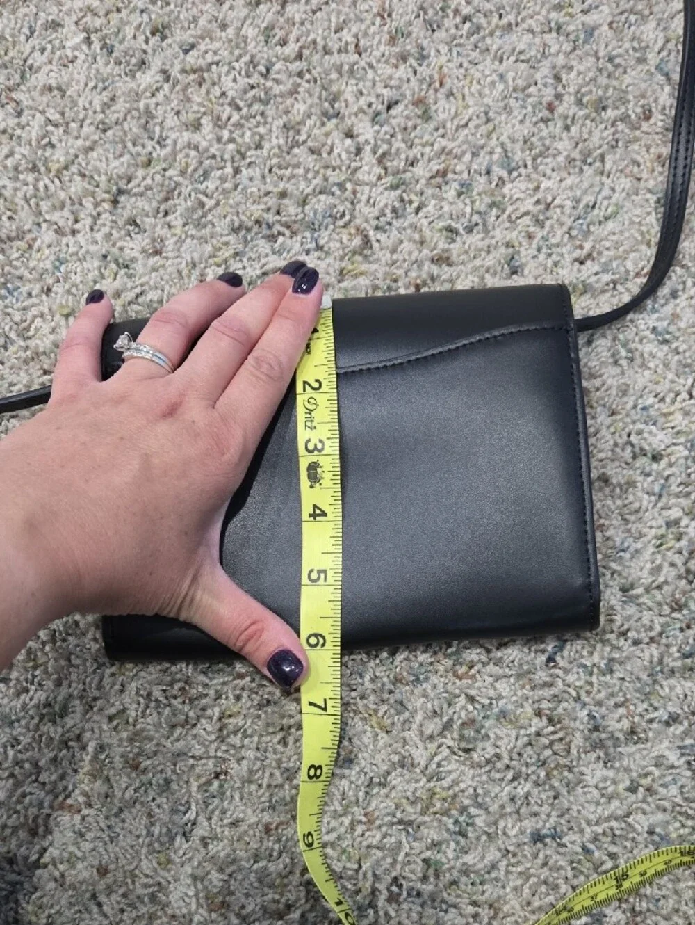 kate spade black leather flap crossbody bag